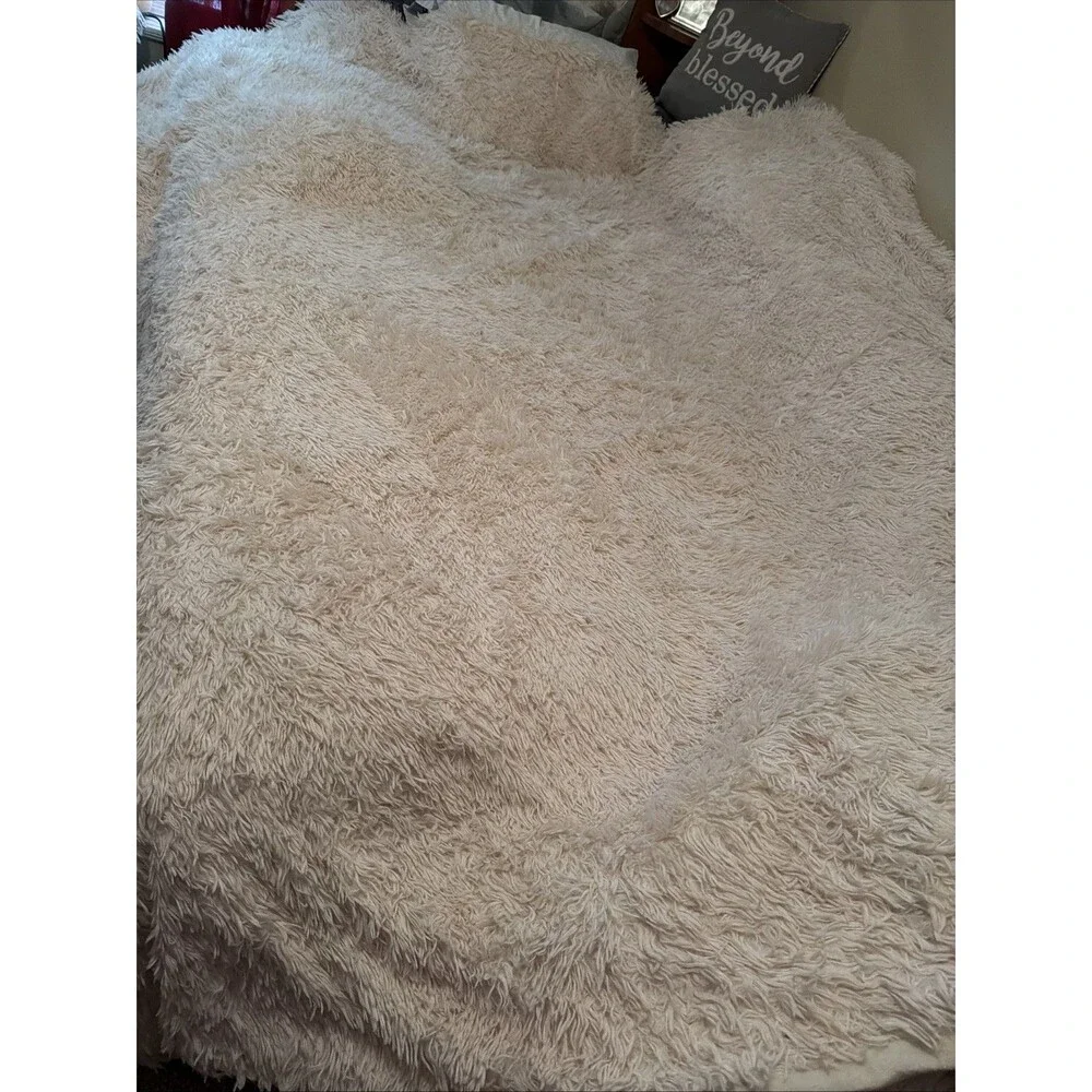 Bare Home Shaggy Duvet Cover Plush Super Soft King Set w/2 King Pillowcases. EUC